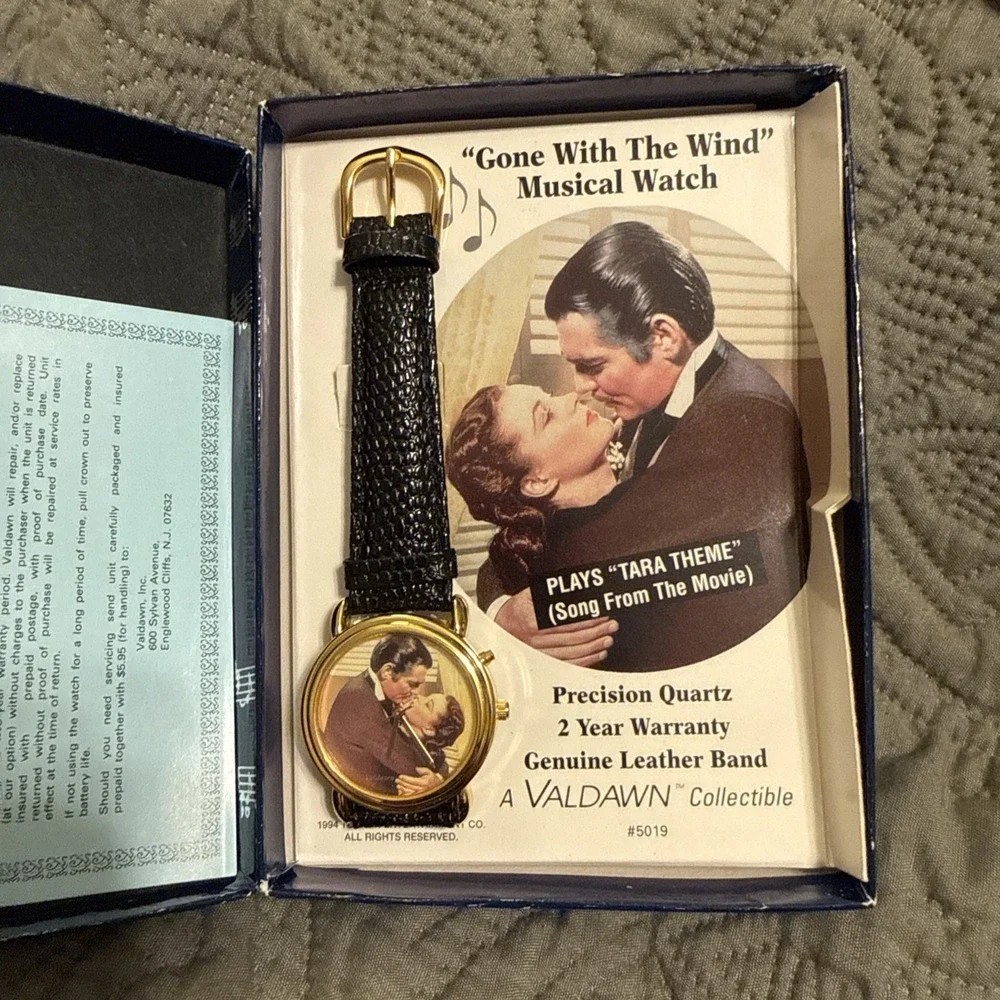Valdawn Gone With The Wind Musical Watch Women OS Black New Vintage Tara Theme